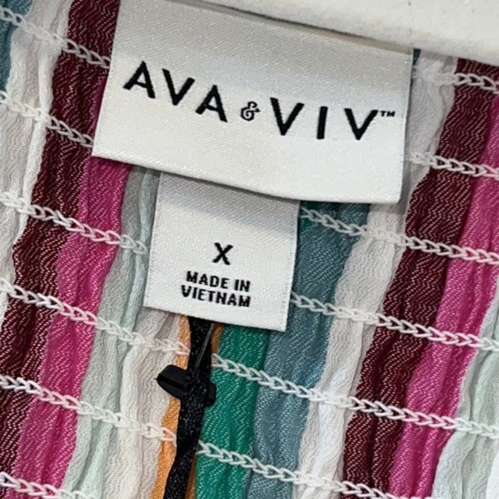 Ava & Viv Colorful Stripes Flutter Sunkissed Tier… - image 5